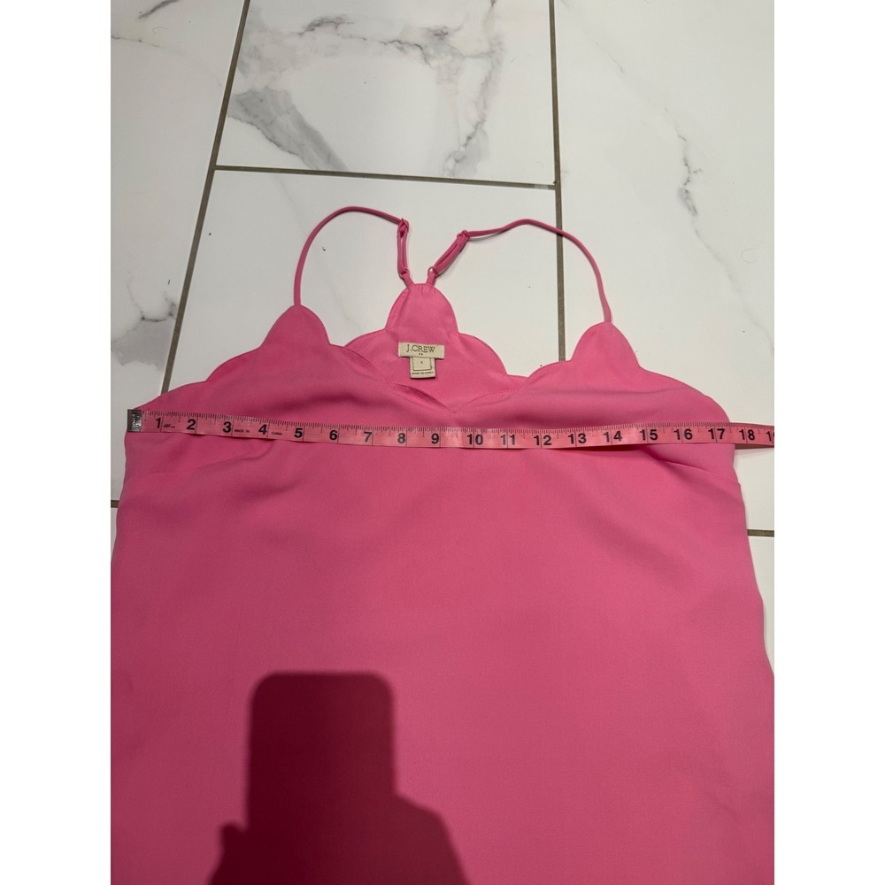J.Crew Pink Scalloped V-Neck Racerback Camisole Tank Top Womens 4 - Picture 6 of 9
